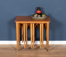 Load image into Gallery viewer, Retro 1960s Poul Hundevad Teak Nest of Three Coffee Nesting Tables