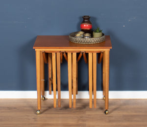 Retro 1960s Poul Hundevad Teak Nest of Three Coffee Nesting Tables