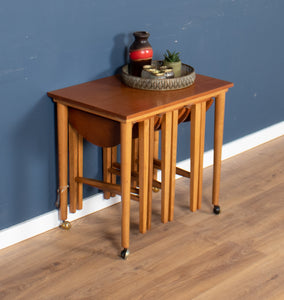 Retro 1960s Poul Hundevad Teak Nest of Three Coffee Nesting Tables