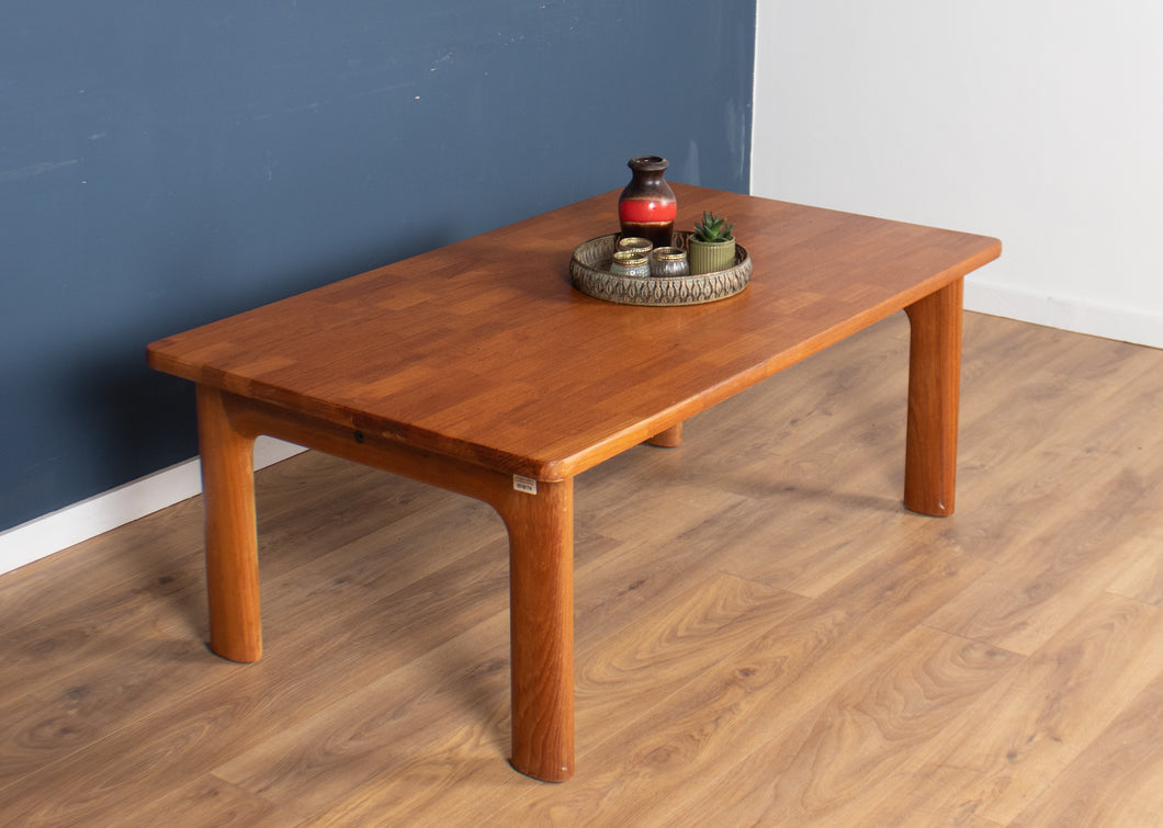 Retro Danish Solid Teak 1960s Coffee Table