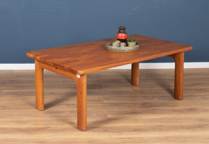 Retro Danish Solid Teak 1960s Coffee Table