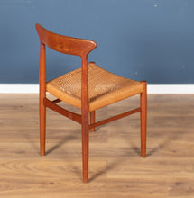 Load image into Gallery viewer, Retro 1960s Set Of Six Danish Solid Teak Dining Chairs Papercord Seats Dyrlund Arne Hovmand Olsens Mogens Kold