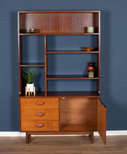 Retro Teak 1960s Stonehill Mid Century Wall Unit Room Divider Shelving Bookcase