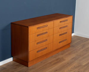 Retro Teak 1960s G Plan Fresco 8 Drawer Chest Of Drawers Sideboard