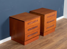 Load image into Gallery viewer, Pair Of Retro Teak 1960s G Plan Fresco Bedside Cabinets By Victor Wilkins