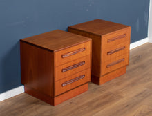 Load image into Gallery viewer, Pair Of Retro Teak 1960s G Plan Fresco Bedside Cabinets By Victor Wilkins