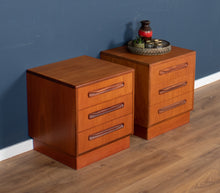 Load image into Gallery viewer, Pair Of Retro Teak 1960s G Plan Fresco Bedside Cabinets By Victor Wilkins