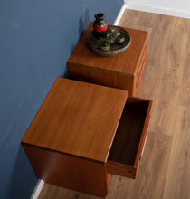 Load image into Gallery viewer, Pair Of Retro Teak 1960s G Plan Fresco Bedside Cabinets By Victor Wilkins