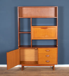 Retro Teak 1960s Stonehill Mid Century Wall Unit Room Divider Shelving Bookcase