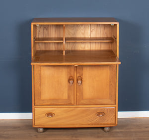 Blonde Ercol Model 469 Light Elm Windsor Bureau Desk