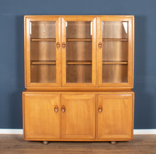 Load image into Gallery viewer, Vintage Ercol Elm Windsor Glazed Display Dresser Sideboard Model 803, 806