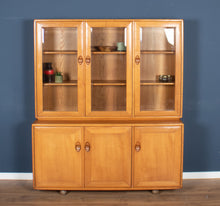 Load image into Gallery viewer, Vintage Ercol Elm Windsor Glazed Display Dresser Sideboard Model 803, 806