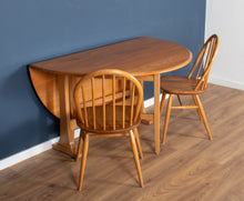 Load image into Gallery viewer, Vintage Blonde Ercol Model 610 Drop Leaf Sutherland Dining Table &amp; 6 Chairs