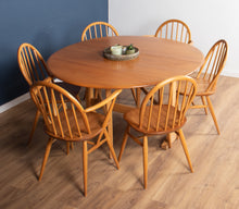 Load image into Gallery viewer, Vintage Blonde Ercol Model 610 Drop Leaf Sutherland Dining Table &amp; 6 Chairs