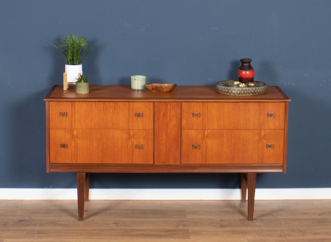 Retro Teak 1960s Homeworthy Chest Of Drawers TV Cabinet Sideboard