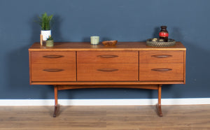 Retro Teak 1960s Austinsuite Mid Century 6 Drawer Chest Sideboard