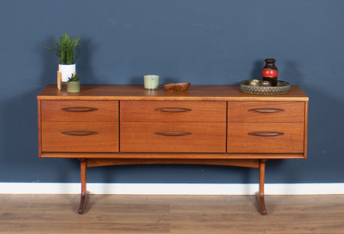 Retro Teak 1960s Austinsuite Mid Century 6 Drawer Chest Sideboard