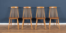 Load image into Gallery viewer, Four 4 Retro 1950s Mid Century Farstrup Danish Dining Chairs