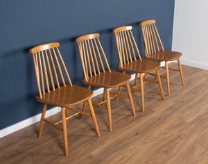 Four 4 Retro 1950s Mid Century Farstrup Danish Dining Chairs