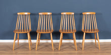 Load image into Gallery viewer, Four 4 Retro 1950s Mid Century Farstrup Danish Dining Chairs