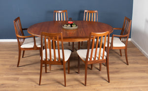 Retro Teak 1960s Mid Century Dining Table & 6 Chairs By G Plan Victor Wilkins