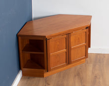 Load image into Gallery viewer, Retro Teak 1960s Nathan Squares Corner TV Cabinet Side Table Lamp Table