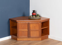 Load image into Gallery viewer, Retro Teak 1960s Nathan Squares Corner TV Cabinet Side Table Lamp Table