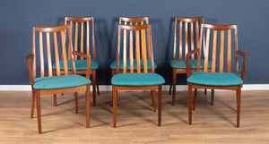 Retro Teak 1960s Mid Century Dining Table & 6 Chairs By G Plan Victor Wilkins