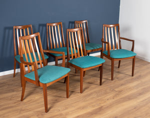 Retro Teak 1960s Mid Century Dining Table & 6 Chairs By G Plan Victor Wilkins