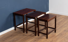 Load image into Gallery viewer, Retro Teak 1960s Mid Century Nest Of Tables Coffee Tables By E W Bach Odense Møbelfabrik