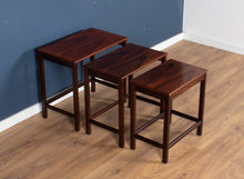 Load image into Gallery viewer, Retro Teak 1960s Mid Century Nest Of Tables Coffee Tables By E W Bach Odense Møbelfabrik