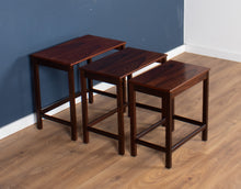 Load image into Gallery viewer, Retro Teak 1960s Mid Century Nest Of Tables Coffee Tables By E W Bach Odense Møbelfabrik