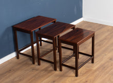 Load image into Gallery viewer, Retro Teak 1960s Mid Century Nest Of Tables Coffee Tables By E W Bach Odense Møbelfabrik