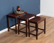 Load image into Gallery viewer, Retro Teak 1960s Mid Century Nest Of Tables Coffee Tables By E W Bach Odense Møbelfabrik