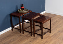 Load image into Gallery viewer, Retro Teak 1960s Mid Century Nest Of Tables Coffee Tables By E W Bach Odense Møbelfabrik