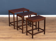 Load image into Gallery viewer, Retro Teak 1960s Mid Century Nest Of Tables Coffee Tables By E W Bach Odense Møbelfabrik