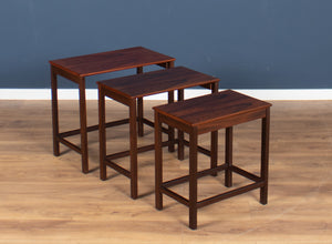 Retro Teak 1960s Mid Century Nest Of Tables Coffee Tables By E W Bach Odense Møbelfabrik