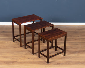 Retro Teak 1960s Mid Century Nest Of Tables Coffee Tables By E W Bach Odense Møbelfabrik