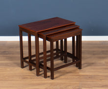 Load image into Gallery viewer, Retro Teak 1960s Mid Century Nest Of Tables Coffee Tables By E W Bach Odense Møbelfabrik