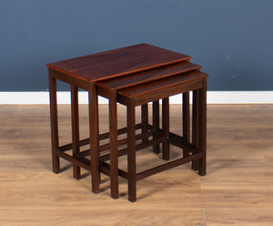 Retro Teak 1960s Mid Century Nest Of Tables Coffee Tables By E W Bach Odense Møbelfabrik