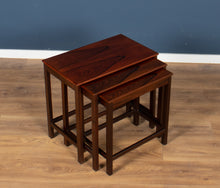 Load image into Gallery viewer, Retro Teak 1960s Mid Century Nest Of Tables Coffee Tables By E W Bach Odense Møbelfabrik