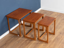 Load image into Gallery viewer, Retro Teak 1960s Mid Century Nest Of Tables Coffee Tables