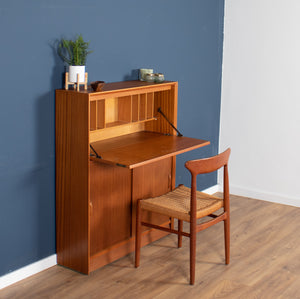 Retro Teak 1960s Desk Bureau Writing Desk By Herbert E Gibbs