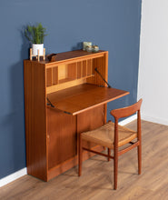 Load image into Gallery viewer, Retro Teak 1960s Desk Bureau Writing Desk By Herbert E Gibbs