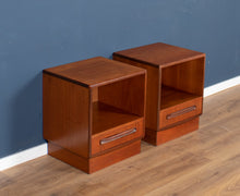 Load image into Gallery viewer, Pair Of Retro Teak 1960s G Plan Fresco Bedside Cabinets By Victor Wilkins