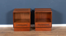 Load image into Gallery viewer, Pair Of Retro Teak 1960s G Plan Fresco Bedside Cabinets By Victor Wilkins