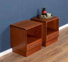 Load image into Gallery viewer, Pair Of Retro Teak 1960s G Plan Fresco Bedside Cabinets By Victor Wilkins