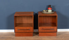 Load image into Gallery viewer, Pair Of Retro Teak 1960s G Plan Fresco Bedside Cabinets By Victor Wilkins