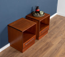 Load image into Gallery viewer, Pair Of Retro Teak 1960s G Plan Fresco Bedside Cabinets By Victor Wilkins