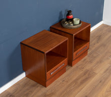 Load image into Gallery viewer, Pair Of Retro Teak 1960s G Plan Fresco Bedside Cabinets By Victor Wilkins